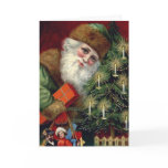 Vintage Santa Photo Insert Christmas Card Template