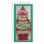 Vintage Santa Photo Card Template