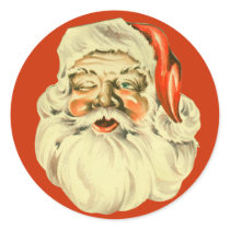 Vintage Santa Stickers