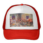 Vintage Santa's Workshop North Pole Elves and Toys Trucker Hat