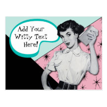 Vintage Sassy Secretary Post Card
