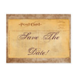 Vintage Save The Date! Damask Invitation Postcards