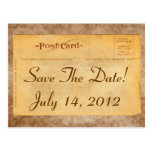 Vintage Save The Date! Damask Invitation Postcards
