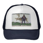 Vintage Scandinavian Travel Norwegian Man Reindeer Trucker Hats