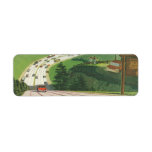 Vintage Scenic American Highways, Cars Road Trip Labels