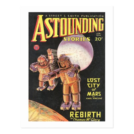 Vintage Sci Fi Comic Astounding Stories 1934 Post Cards