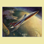 Vintage Science Fiction Airplane Spaceship Earth postcards