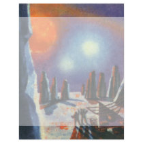 Vintage Science Fiction Aliens on a Foreign Planet Letterhead Design