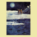 Vintage Science Fiction Aliens on the Moon posters