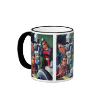 Vintage Science Fiction Astronauts with a Robot Mug
