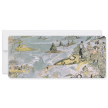 Vintage Science Fiction Futuristic Cars, Taxi Cabs invitations