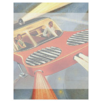 Vintage Science Fiction Futuristic Flying Car Custom Flyer