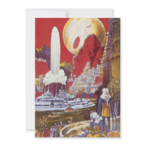 Vintage Science Fiction, Lost City of Atlantis Invitations