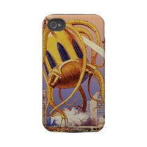 Vintage Science Fiction Octopus Alien Invasion War Tough Iphone 4 Cover