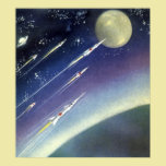 Vintage Science Fiction Rockets Outer Space Moon posters