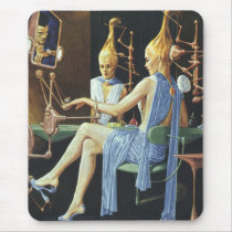 Vintage Science Fiction Spa Beauty Salon Manicures Mouse Pads