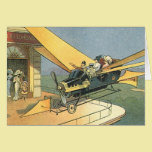 Vintage Science Fiction Steampunk Convertible Car cards