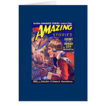 Vintage SciFi Comic Astounding Stories Buried City Cards