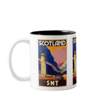 "Vintage Scotland Bus Company Travel Poster" Mug