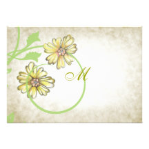 Vintage Scrolling Vines and Flowers Pink II Invit Personalized Invites