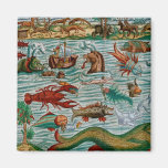 Vintage Sea Monsters Fridge Magnet