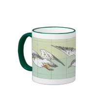 Vintage Seagull Tile Art Coffee Mug
