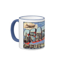 Vintage Seattle Postcard Mugs and Steins