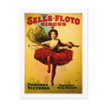 Vintage Sells-Floto Circus Poster Postcards