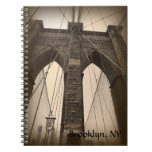 Vintage Sepia Brooklyn Bridge notebooks