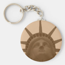 Vintage Sepia Tone Statue of Liberty Key Chains