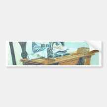 Vintage Sewing Machine Bumper Sticker