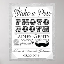 Vintage Shabby Chic Photo Booth Wedding Sign Print
