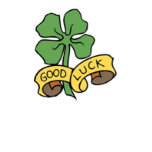 Vintage Shamrock Good Luck Tattoo Art t-shirts