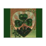 Vintage Shamrock Irish Heart Castle Motif Post Cards