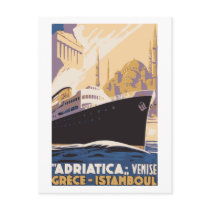 Vintage shipping line ad Venice, Greece, Istanbul Post Cards
