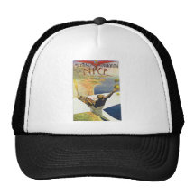 Vintage Shirt With French  Design Trucker Hats