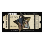 Vintage Showbill Theatre Ticket Save the Date Custom Photo Card