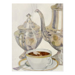 Vintage Silver Coffee Service Post Card