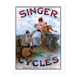 Vintage Singer Cycles Ad Postcard