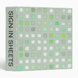 Vintage Sixties Retro Linen Fabric Polka Squares Vinyl Binders