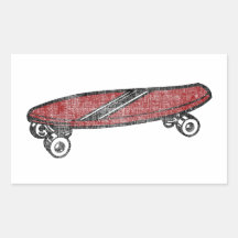 Vintage Skateboard Rectangle Sticker