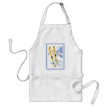 Vintage Ski Art Apron