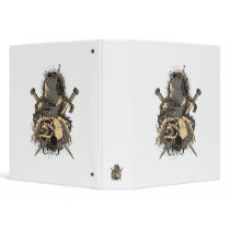 vintage skull and dagger design vector vinyl binder