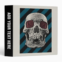 Vintage Skull Vinyl Binders