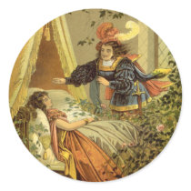 Vintage Sleeping Beauty by Carl Offterdinger Round Stickers