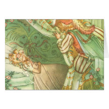 Vintage Sleeping Beauty Princess, Prince Charming Cards
