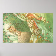 Vintage Sleeping Beauty Princess, Prince Charming Poster