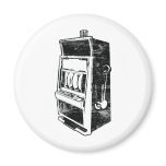 Vintage Slot Machine Fridge Magnet