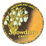 Vintage Snowdrop Cake Label stickers