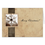 Vintage Snowflake Christmas Greeting Card